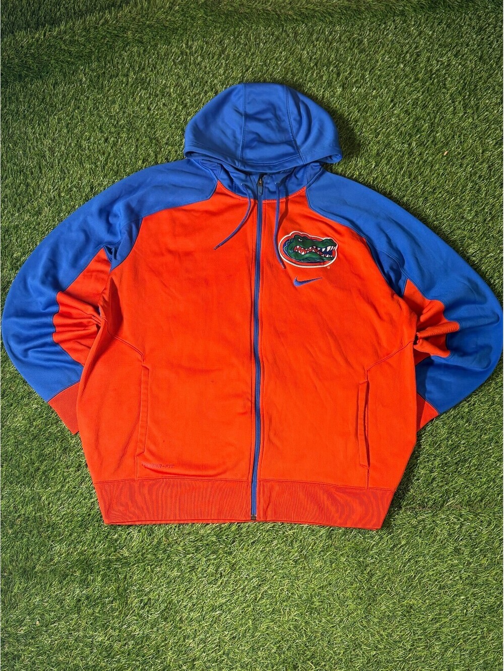 Vtg Nike University of Florida Therma-Fit Full Zip Hoodie Cotton Mens XXL